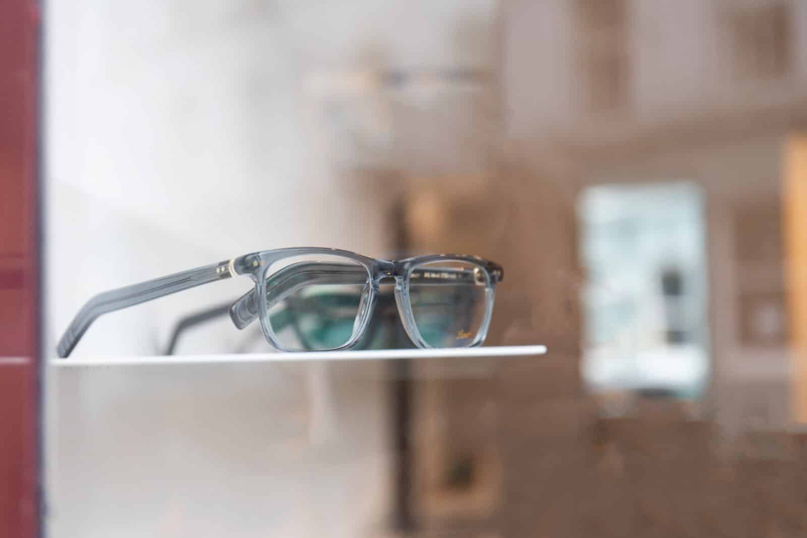 Lunor frames on the shelves at Ace Eyewear